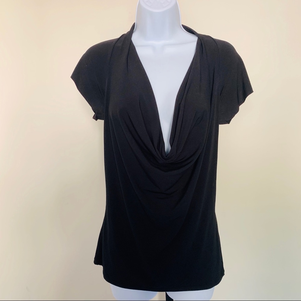 Black Cowl Neck Blouse